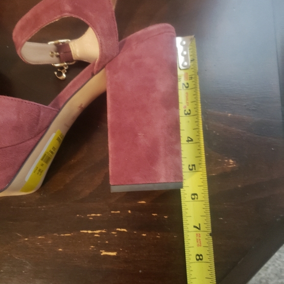 Coach Women's Burgundy Platform Heels - Picture 8 of 11